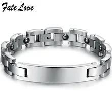 Fate Love горячая Распродажа Заказные Выгравированные модные браслеты ювелирные изделия Шарм glossymens нержавеющий браслет высокого качества FL3019