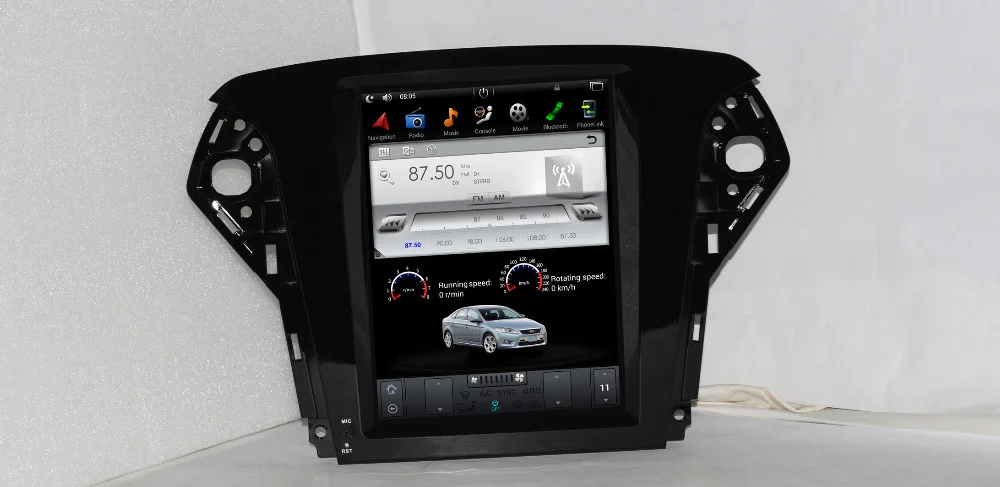 Clearance Car Multimedia Player PC PAD Tesla Style Player Android 7.1 GPS For Ford Mondeo Auto A/C Edition 2007 2008 2009 2010 2011 2012 7