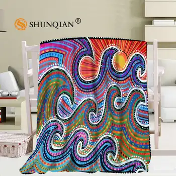 

Custom Ocean Waves Blanket Soft DIY Picture Decoration Bedroom Size 56x80Inch,50X60Inch,40X50Inch A7.10