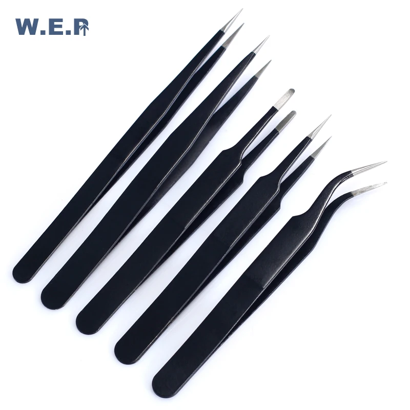 Anti-Static Stainless Steel Tweezers Electronics Repair Tools