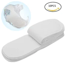 10 шт., 3 слоя, мягкие, дышащие, для детей ясельного возраста, хлопок, современная ткань, пеленки, подгузники, вкладыши, вставки, обеспечивают двойную водопоглощающую способность