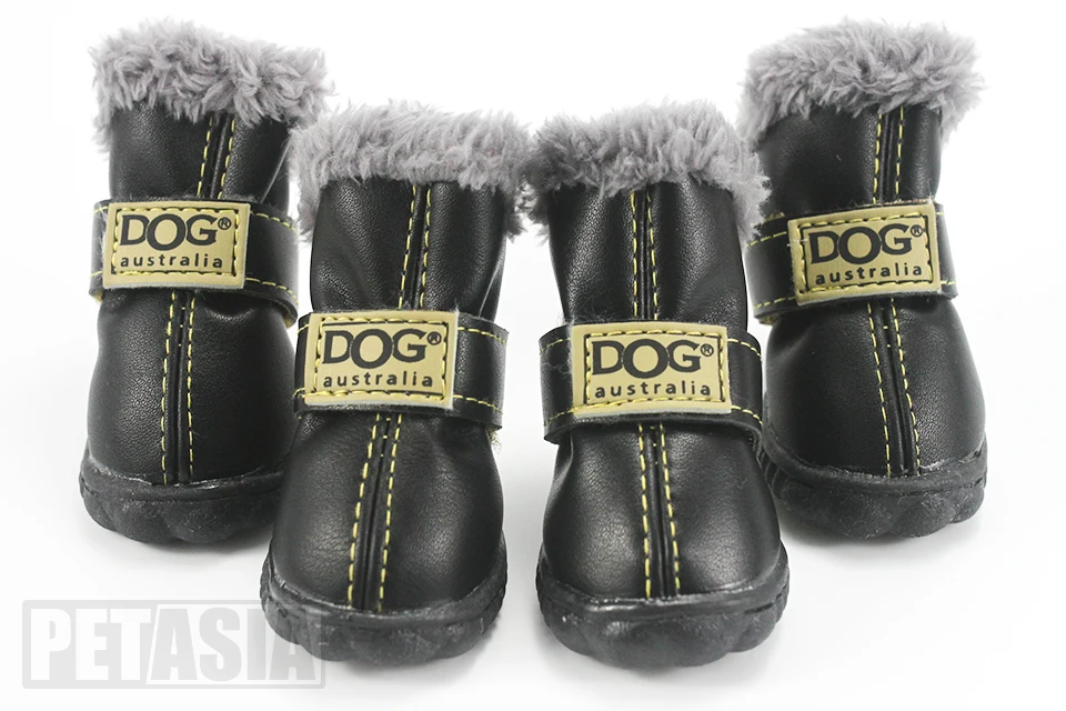 PETASIA Pet Dog Shoes Winter 4pcs set Small Medium Dogs Boots Cotton Waterproof Anti Slip XS XL Shoes for Pet Product ChiHuaHua select_960px colors black 2