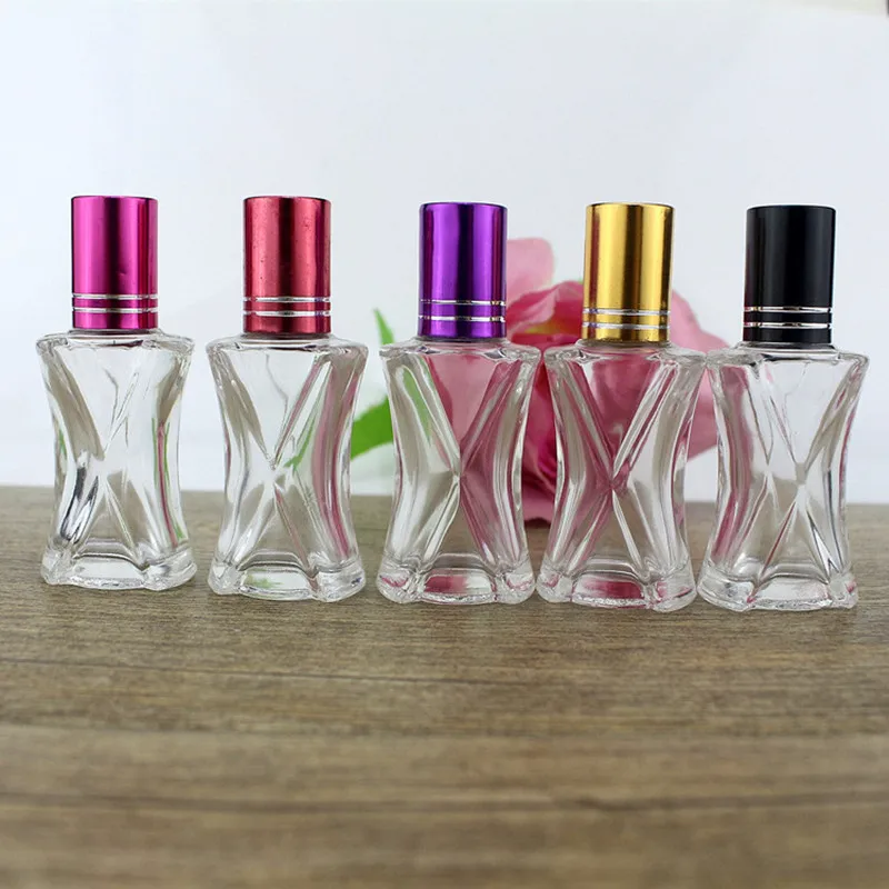 

6ml clear Glass Bottle Roll On Empty Fragrance Perfume Essential Oil Bottles glass Roller ball F181