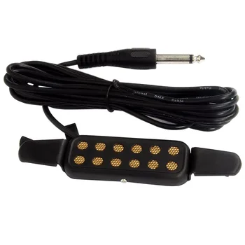 

1pc Professional Classic Acoustic Guitar Pickup Transducer Amplifier Guitar Pickup Sound Hole Musical Instruments Pick Up black