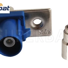 Superbat 10 шт. РЧ коаксиальный разъем штекер Fakra мужской передний крепление синий для gps телематики или навигации