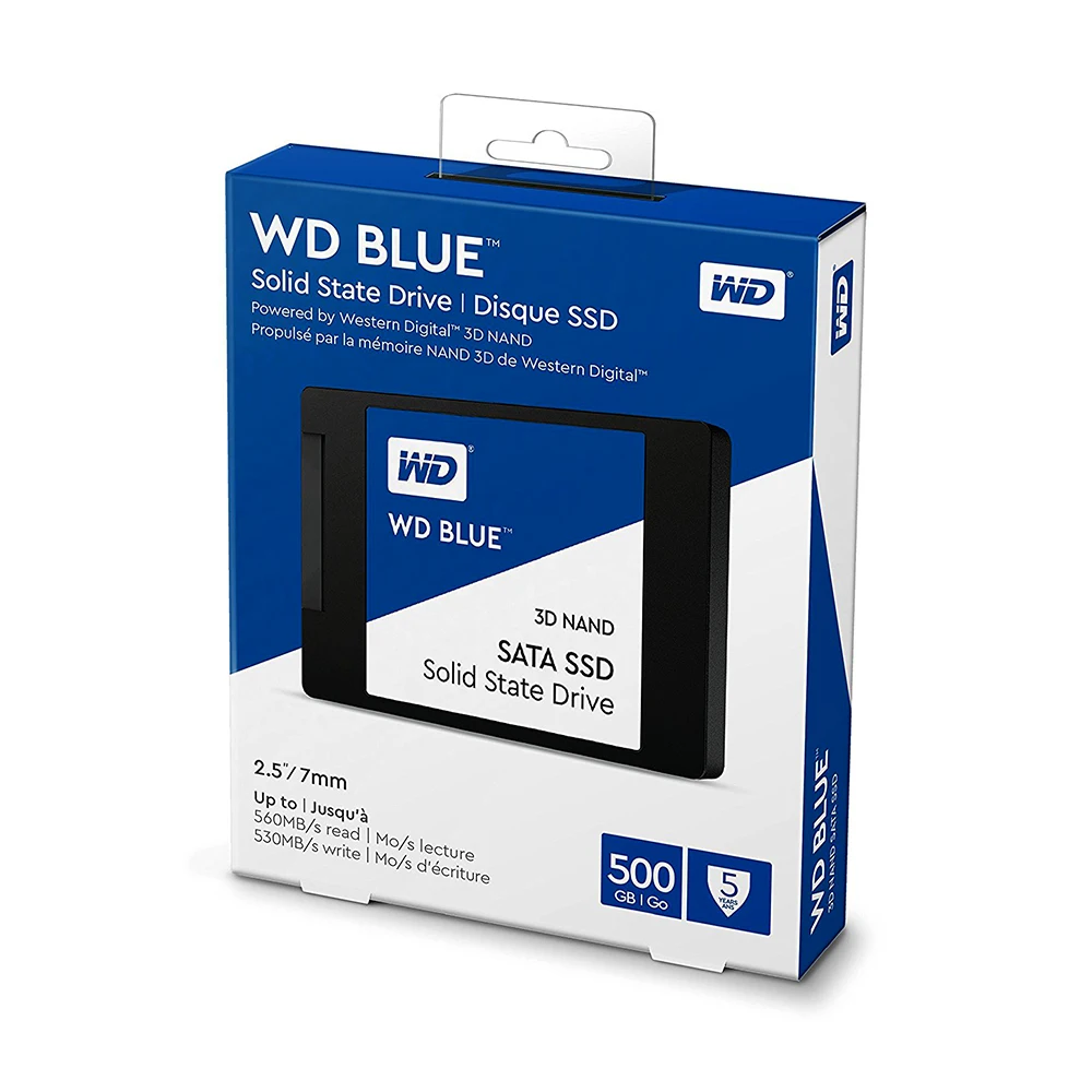 Western Digital Blue SSD interne твердотельный накопитель 250 ГБ 500 ГБ 1 ТБ-SATA 6 Гбит/с 2," WD Blue 3D NAND SATA WDS500G2B0A