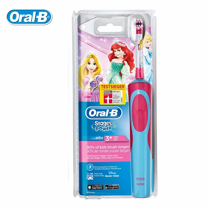 

children electric toothbrush BRAUN Oral B Rechargeable kids electric toothbrush Waterproof Tooth brush D12513K for Kids Ages 3+