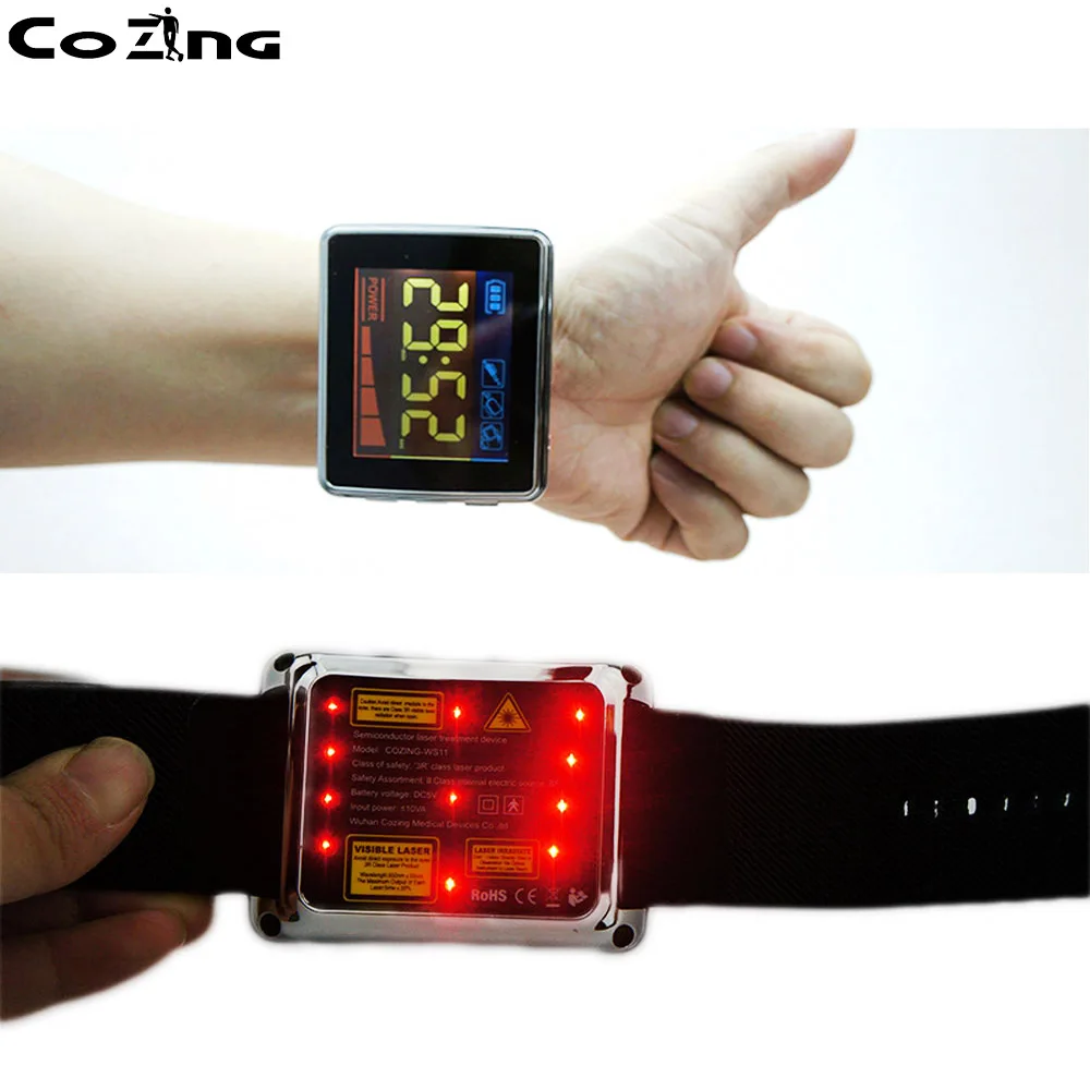 Lower frequency laser therapy watch small size home use high blood pressure hand held wrist watch