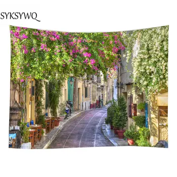 

street floral wall hanging blanket beach cloth drap plage hot sale new summer dorm decor tapiz de pared wall sheet