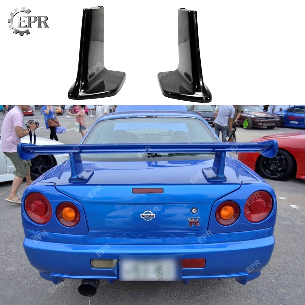 Для Nissan Skyline R34 GTR FRP стекловолокно JUN высокий спойлер ножка авто тюнинг часть для