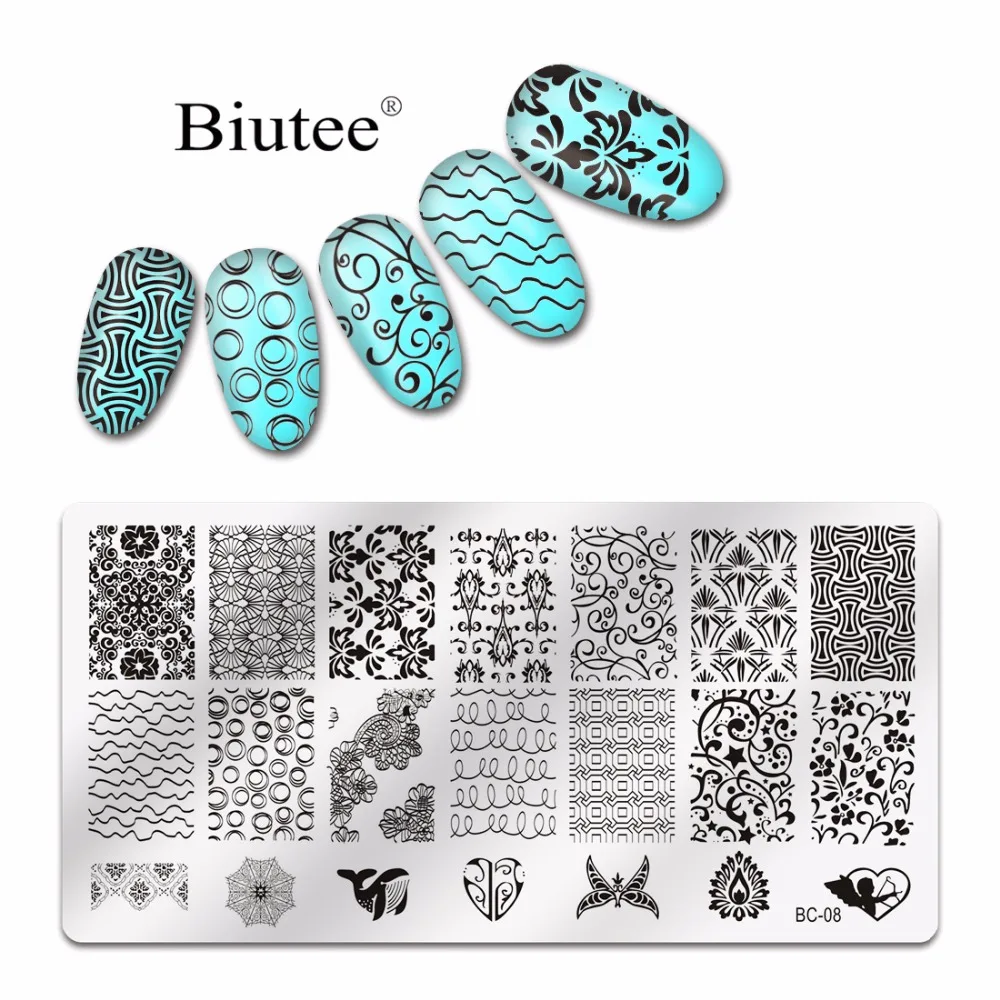 Modelos de Decoração de Unhas Modelos de Carimbo para Unhas Puro e Transparente de Gel e Silicone Buitee Estilos 9 6 Cheap Modelos de unha artística
