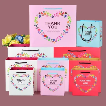

20pcs Wedding Party Favor Thank You Gift Bag Paper Bags with Handles Just for You Gift Box Birthday Party Supplies