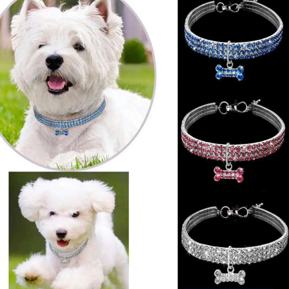 Собачий ошейник в стразах сплав, бриллиант щенок, домашнее животное ...