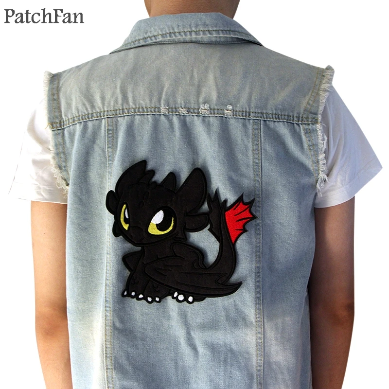 Patchfan, Как приручить дракона, ночная Фурия, аппликация, нашивки для шитья, рубашка, одежда para, куртка, значок, железная футболка A1439