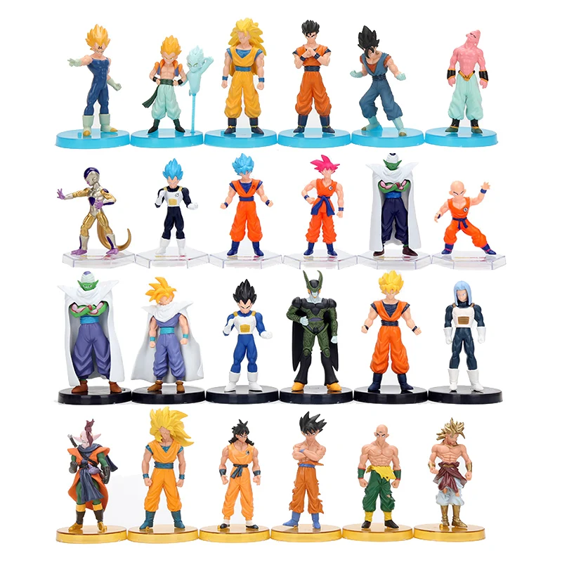 

6pcs/set Dragon Ball Z Buu Gokun Gohan Gotenks Vegeta Cell Trunks Piccolo PVC Action Figures Model Dolls Toys