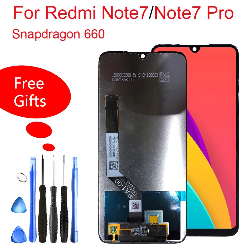 

Quality Lcd For Xiaomi Redmi Note 7 Pro LCD Display Screen Touch Digitizer Assembly Snapdragon 660 for Redmi Note7 LCD Display