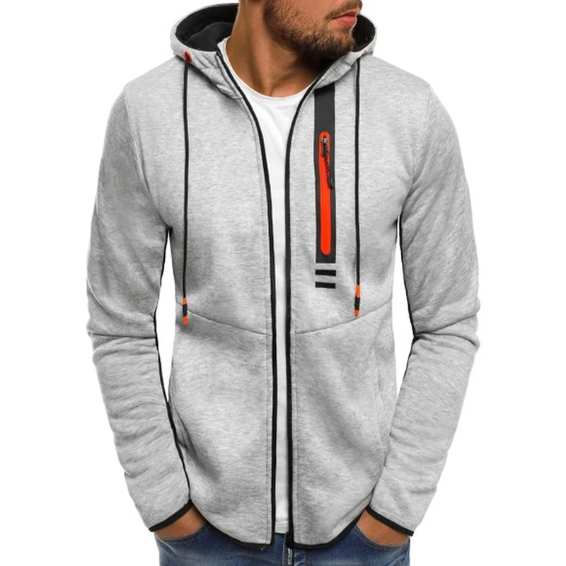 

ZOGAA Men Sports Casual Wear Zipper COPINE Fashion Tide Jacquard Hoodies Fleece Jacket Fall Sweatshirts Autumn Winter Coat
