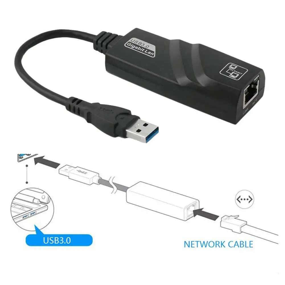 USB 3,0 к RJ45 Gigabit Ethernet RJ45 LAN(10/100/1000) Мбит/с сетевой адаптер Ethernet Сетевая карта для ПК ноутбука