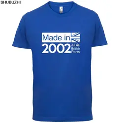 2002 британские части-14th день рождения-Мужская футболка-13 цветов-подарок-PresentPrint футболка мужская с коротким рукавом HotMans уникальный