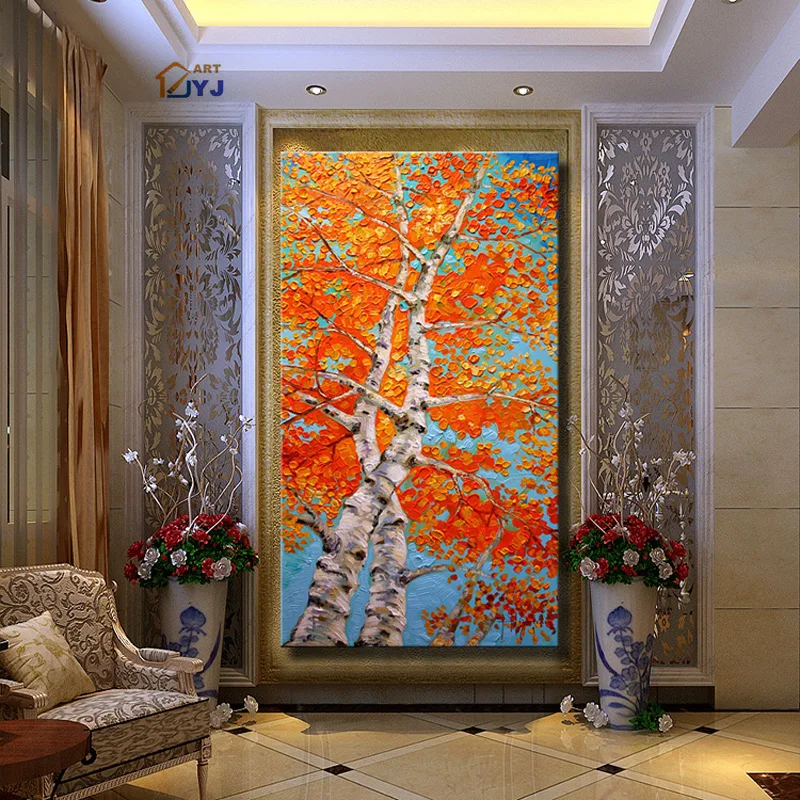 

Thick Textured Palette Knife Painted by JYJ ART 100% Modern Abstract Oil Painting on Canvas Wall Art Gift Home Decor No Framed