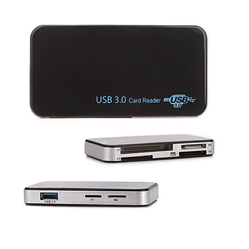 USB 3,0 Card Reader Leadzoe все в 1 Multi SD/Micro SD/CF/MS/XD/ m2 памяти Smart Card Reader