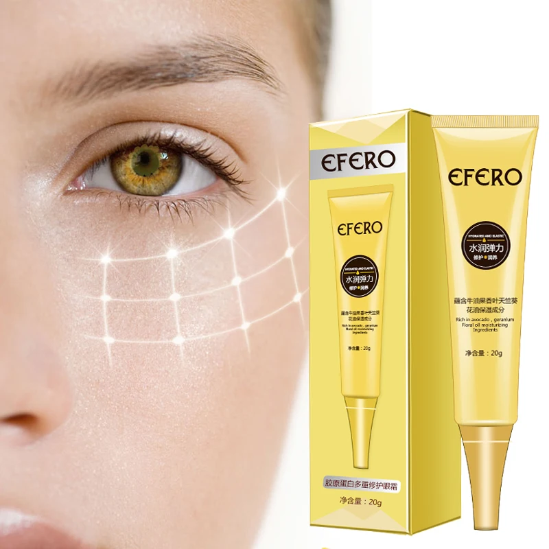 EFERO Moisturizing Eye Cream Collagen Deep Repair Dark Circle Eye Essence Cream Anti Aging Wrinkle Cream for Eye Care Nourishing 20