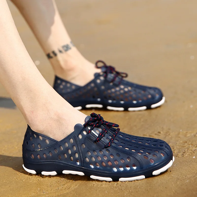 

kid Summer Shoes Men Flats Sandals Outdoors Beach Slip On Lace-up Slippers Breathable Lightweight Seaside Swimming Water Shoes