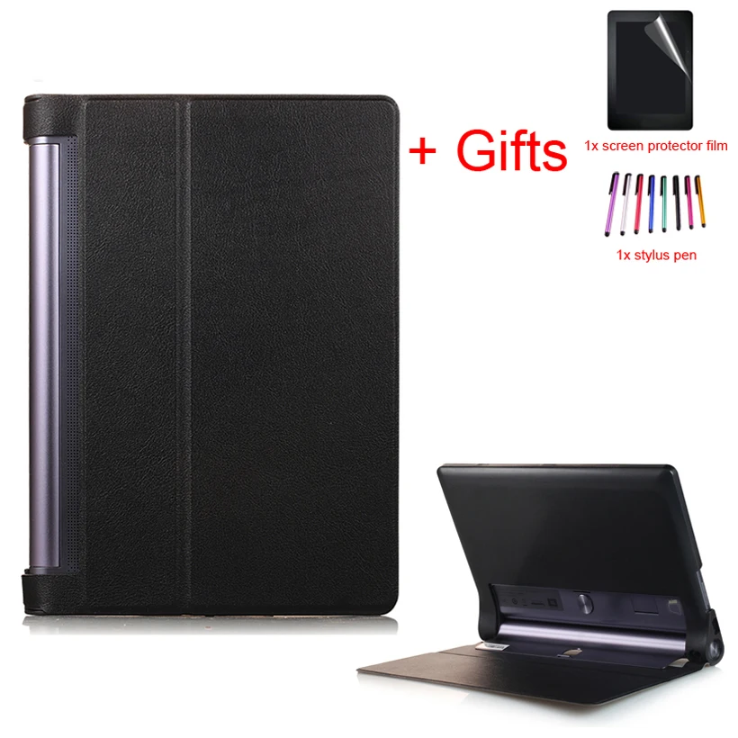 

Flip Case for Lenovo YOGA TAB3 Plus 10.1 YT-X703 & Yoga Tab 3 Pro X90 X90F X90L Tablet PU Leather Protective Cover +Film+Pen