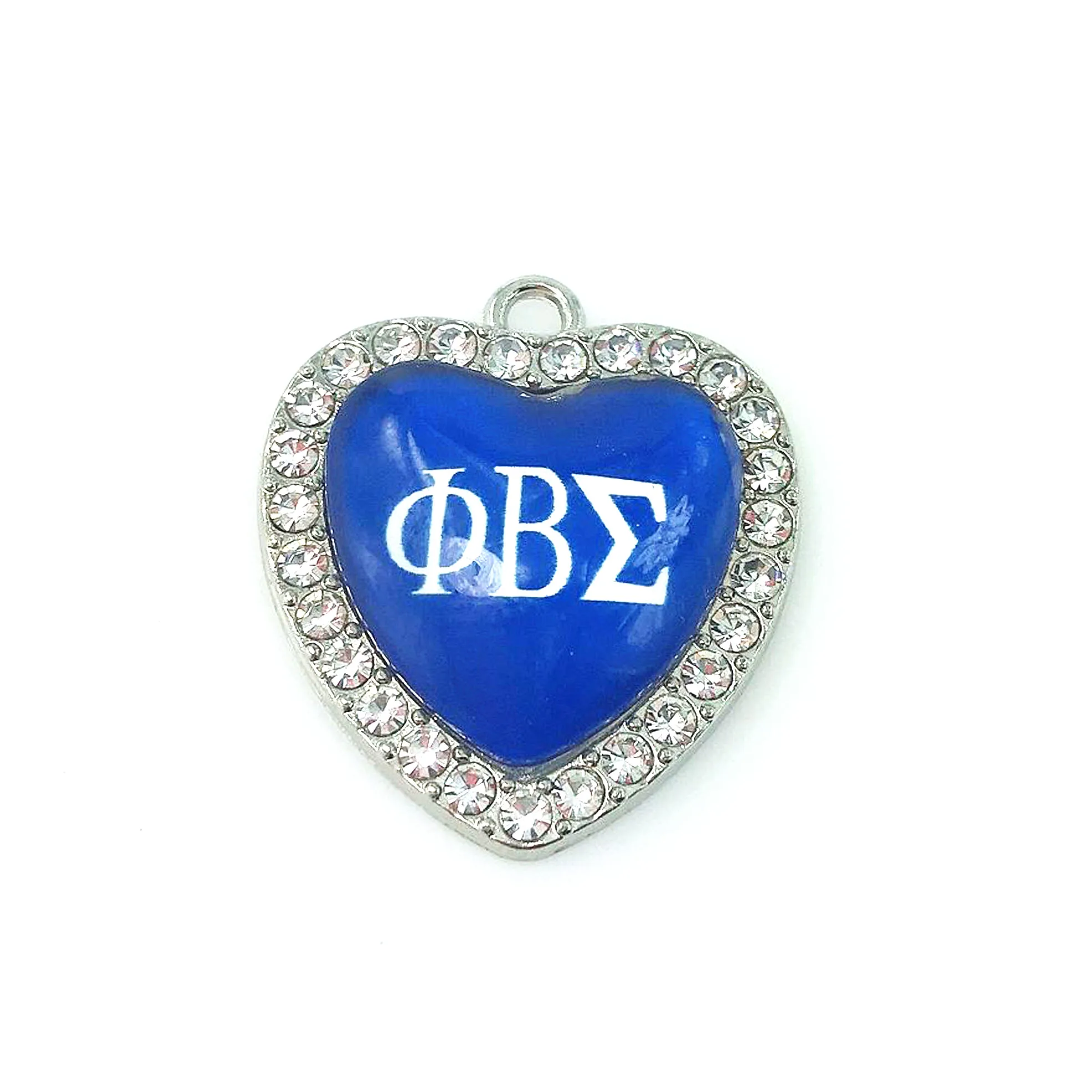 

10pcs Heart Crystal ZETA PHI BETA Sorority Dangle Charms Pendant Fit DIY Bracelet Necklace Keychain Making Accessories Jewelry