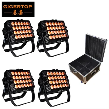 

4IN1 Road Case Pack 24 x 18W Led Flood Light Outdoor Floodlight Spotlight IP65 Waterproof 110V-220V DMX512 Control 6/10 Channels
