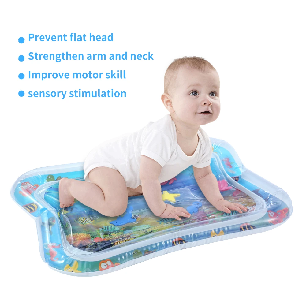 Summer Creative Dual Use Toy Baby Inflatable Patted Pad Baby Training Water Cushion Kids Prostrate Mat Growth Toys Non-toxic