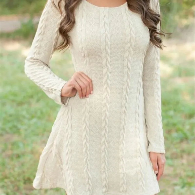 Sweater Women Dress 6 Color 5XL Plus Size Sexy Pullover Casual Long Sleeve Sweater For Autumn Winter Fashion Women Sweater Dress
