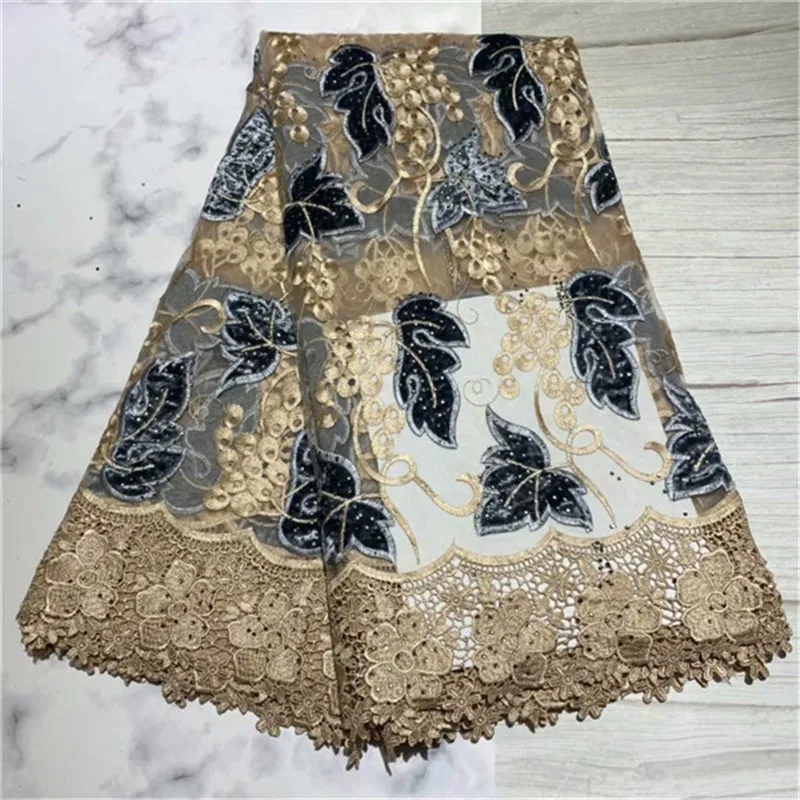 

African Lace Fabric 2019 New High Quality Velvet Lace Cheap Lace Fabrics With Free Shipping Lace Trimmings For Sewing