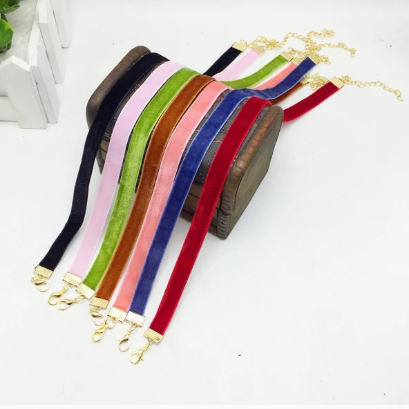 

New type 7PCS/sets gothic velvet collar necklace,flannelette contracted collarbone chain choker necklace(OEM,ODM,OBM)