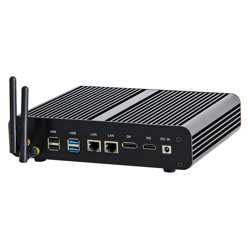 

4K Fanless Mini PC,Desktop Computer,Windows 10/Ubuntu,Intel Core I7 7500U,[HUNSN BM02L],(DP/HD/2LAN/4USB3.0/4USB2.0/WiFi）