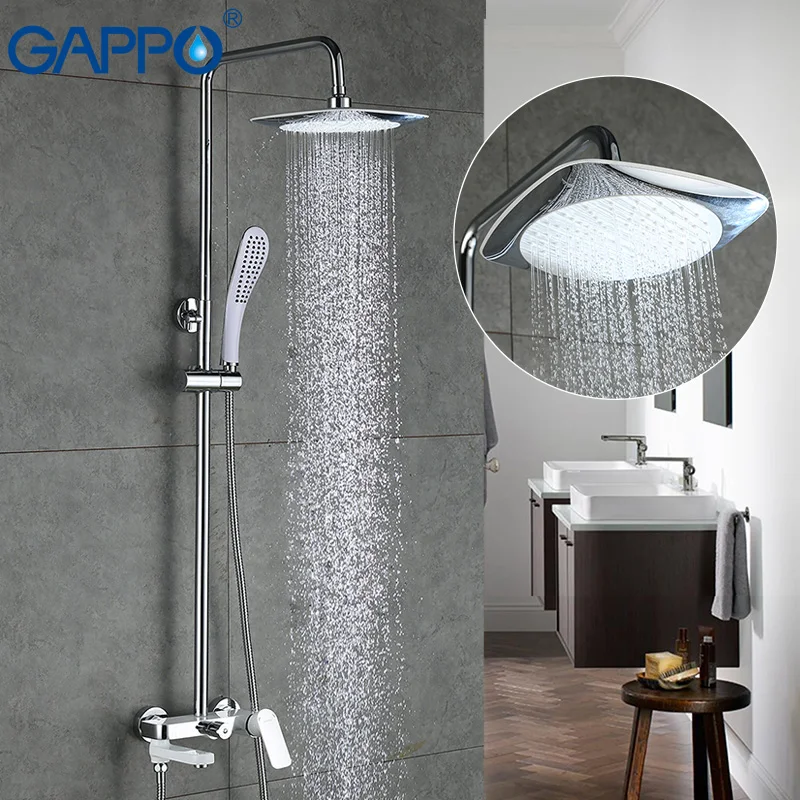 GAPPO Высокое качество Смесители для душа набор смеситель для ванной комнаты душевая кабина Ванна набор для душа с дождевой насадкой в горке бар большой душ headGA2402 GA2448