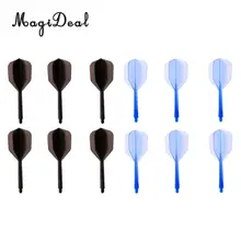 MagiDeal 12 шт прозрачный 2BA дротик с резьбой валов и оперение для Дротика соединения