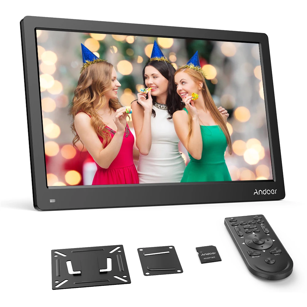 

Andoer 17.3 Inch Digital Picture Photo Frame FHD 1920*1080 IPS Screen Photo Album Clock Calendar Video Player Remote Control