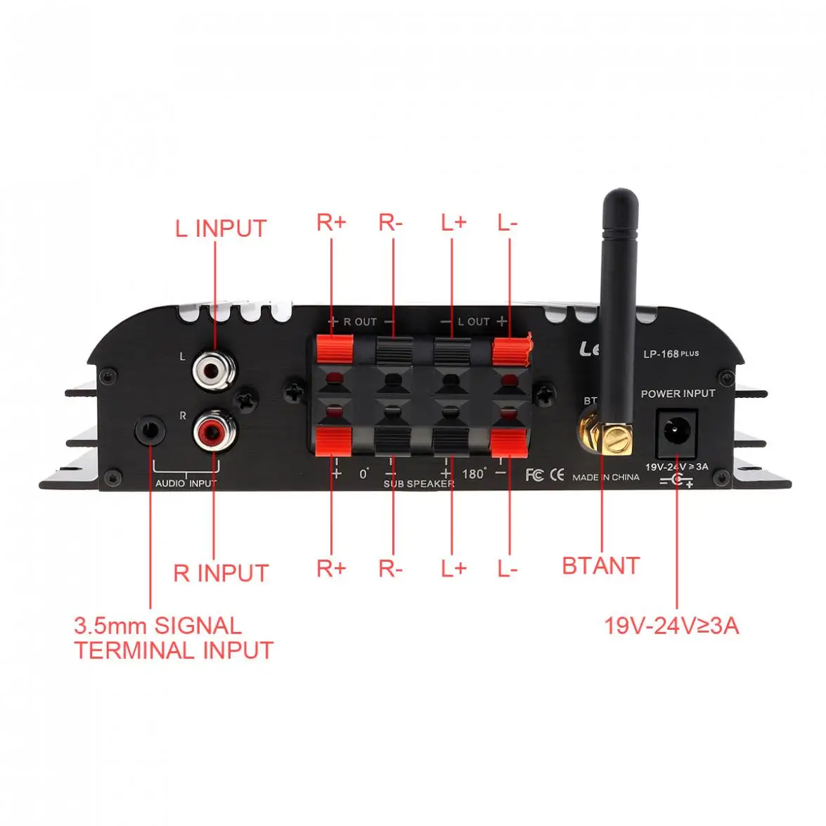 Lepy 45W X 2 hi-fi стерео USB Bluetooth автомобильный аудио усилитель поддержка EDR канал сабвуфер U диск с пультом дистанционного управления