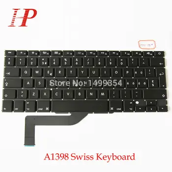 

5Pcs/Lot For Macbook Pro Retina 15" 15.4'' A1398 MC975 MC976 ME664 ME665 ME293 ME293 Swiss Keyboard SW Keyboard