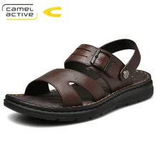 Camel Active/Новинка года; Дизайнерские летние Нескользящие сандалии-гладиаторы из натуральной кожи с пряжкой на ремешке; Мужская Повседневная модная обувь на плоской подошве
