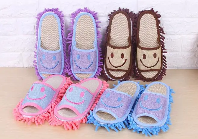 

Chenille Monkey Lazy Man Slippers Can Unpick And Wash For Cleaning Floor