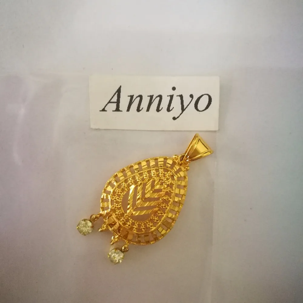 Anniyo модное ожерелье кулон для женщин горный хрусталь ожерелья Золотой Цвет капли