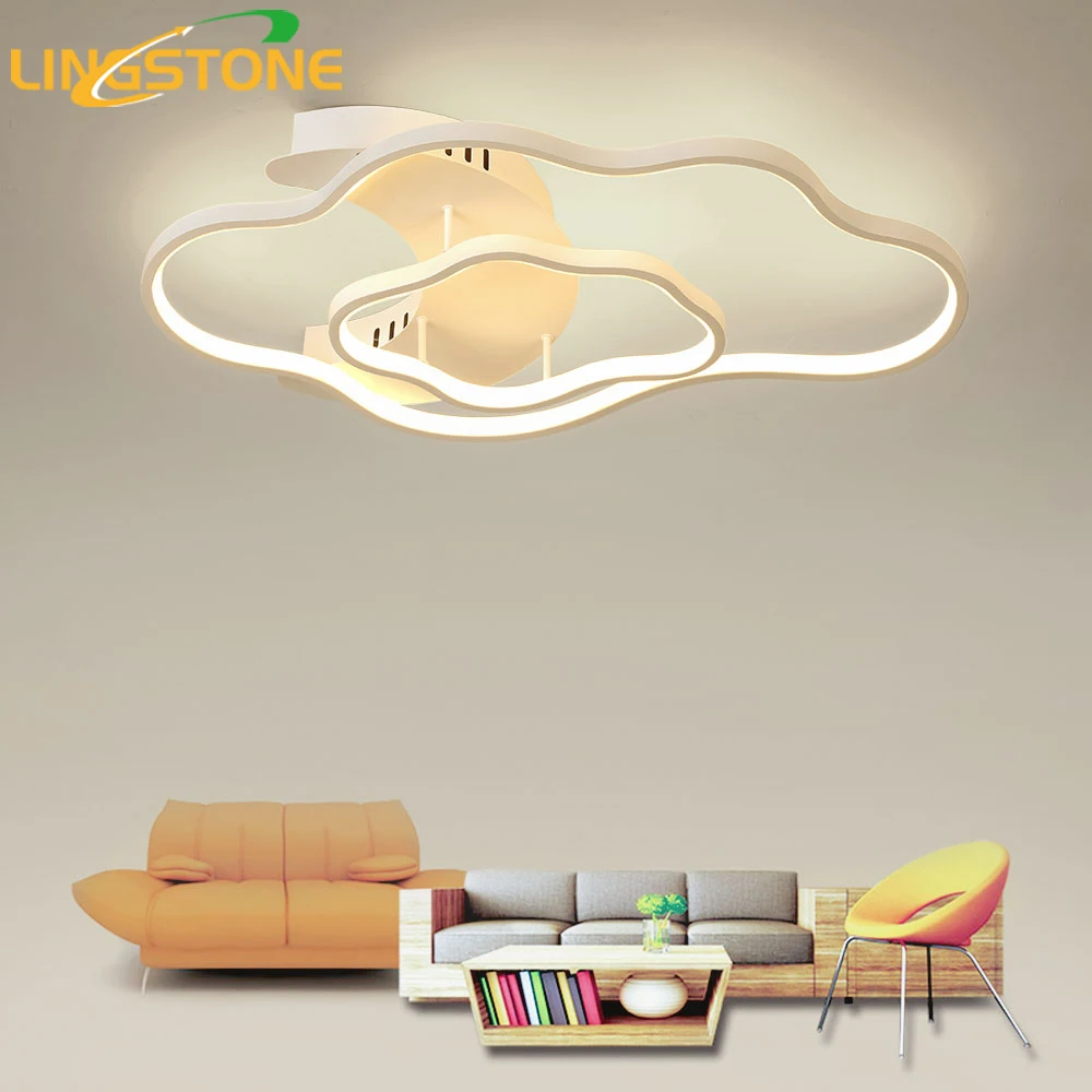 

Modern Led Ceiling Lamps for Living Room Surface Mounted Cloud Ceiling Light with Remote Control White Kitchen Lamp Fixtures