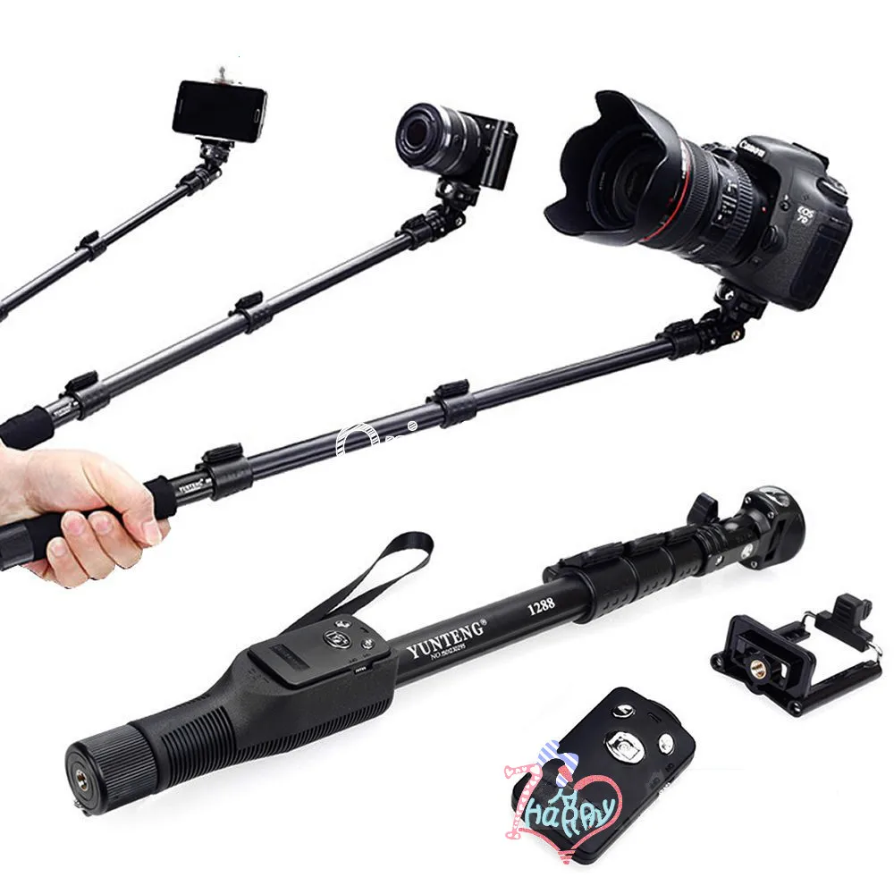  Camera Phone Bluetooth Extendable Selfie Stick Yunteng 1288 Telescopic Monopod Pole or 228 Mini Tri