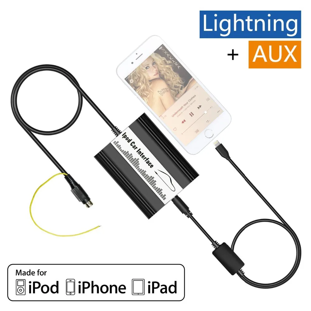 Auto iPod iPhone Adapter Car MP3 Interface Lightning 8 Pin Charger for Volvo SC700 SC800 SC801 SC802 SC805 SC810R SC811 Radio-in Car MP3 Players from ...
