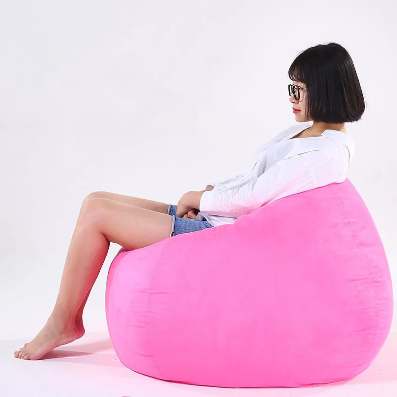 

Lazy Sofa Single Bean Bag Sofa Adult And Child Size Couch Bedroom Floor Sofa Chair Tatami Balcony Net Red Creative With Filling