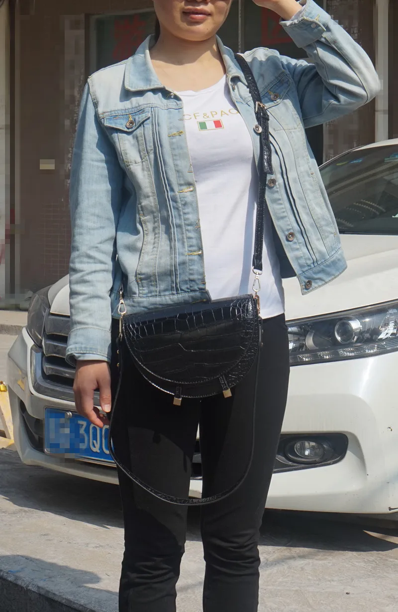 Moda cobra padrão feminina sacos de ombro