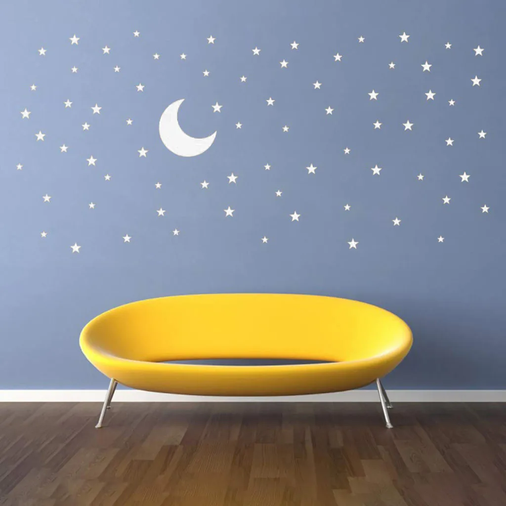 DIY Мечта белая луна звезды наклейки на стену виниловые дети мальчик девочки детская комната украшения липкая наклейка прекрасный красивый детская комната
