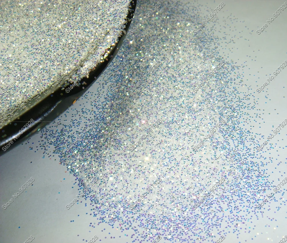 

50gram-0.4MM 015 White with Blue Light Glitter Hexagon Powder Shape for Gel Nail Art Decoration&Glitter Craft